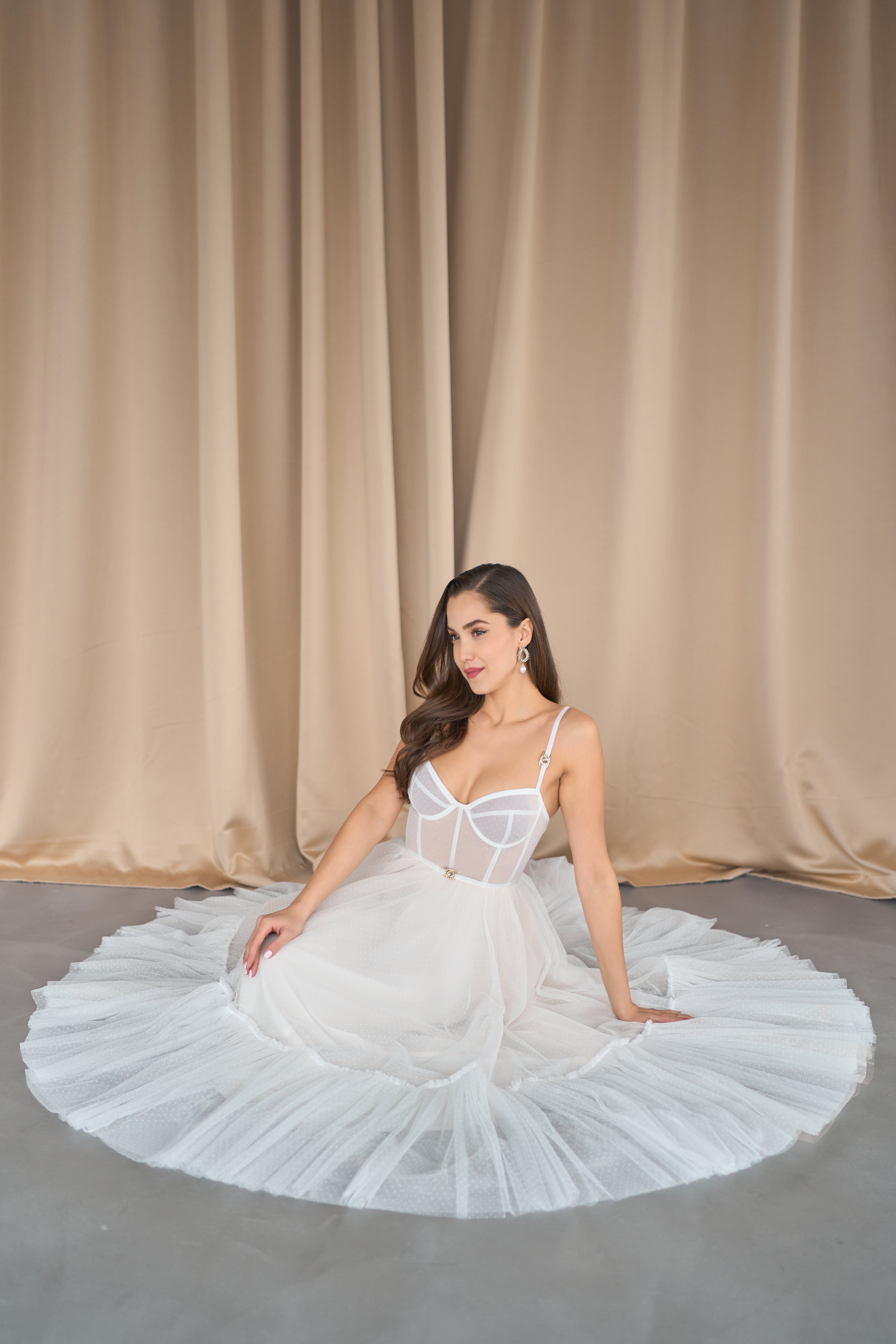 Yasmine Tulle Midi A-Line Sweetheart Dress | Formal Wear Made to Order / Custom color / 16 Yasmine Tulle Midi A-Line Sweetheart Dress | Formal Wear Made to Order / Custom color / 16