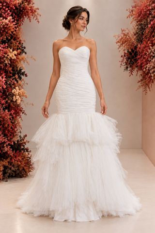 Ariana sweetheart tiered tulle mermaid gown