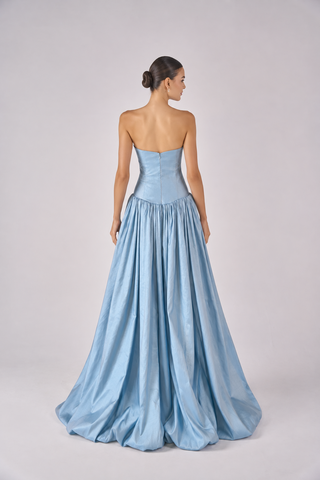 Cleo drop waist taffeta gown maxi evening dresses