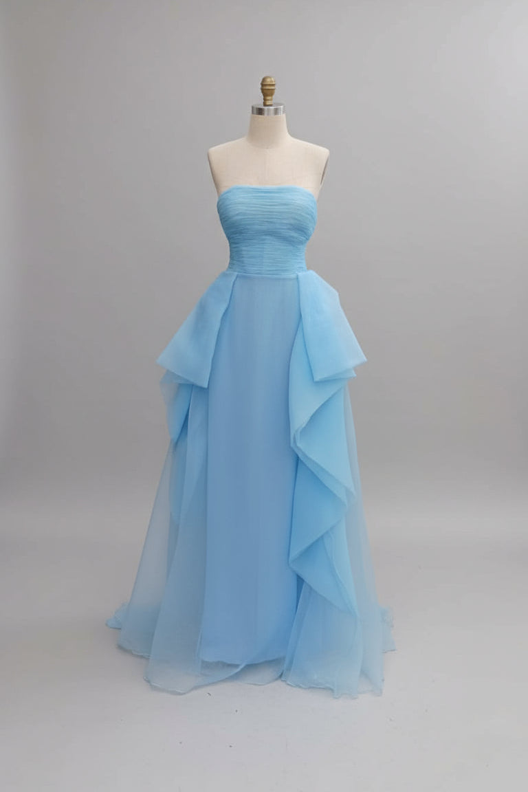 Blair Strapless Tulle Ball Gown by Nadias | Formal Evening Dress In Stock / Light Blue / 18 Blair Strapless Tulle Ball Gown by Nadias | Formal Evening Dress In Stock / Light Blue / 18