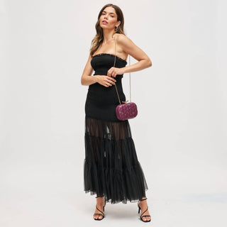 Rya Evening Bag: Burgundy