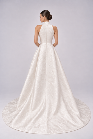 Fiora hi-lo halter gown