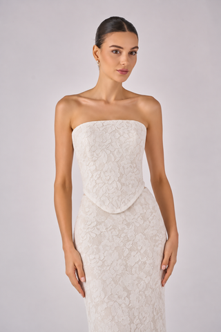 Élodie column lace skirt