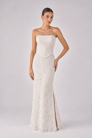 Élodie column lace skirt
