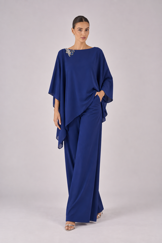 Verda embellished cape trouser set