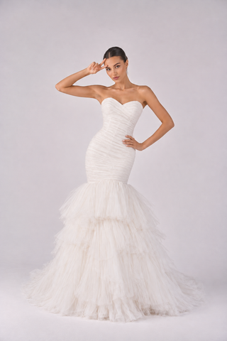 Ariana sweetheart tiered tulle mermaid gown