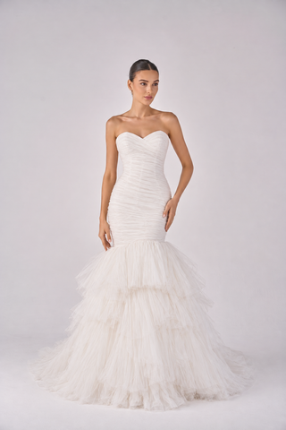 Ariana sweetheart tiered tulle mermaid gown