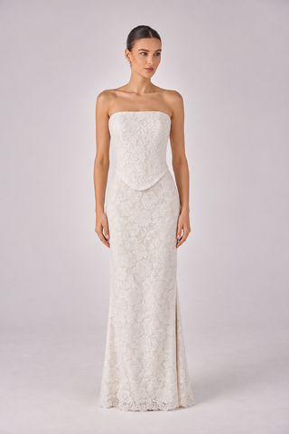Élodie column lace skirt