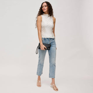 Aria Woven Wristlet Clutch
