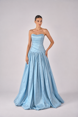 Cleo drop waist taffeta gown maxi evening dresses