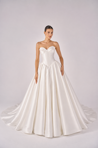 Adele structured corset ball gown