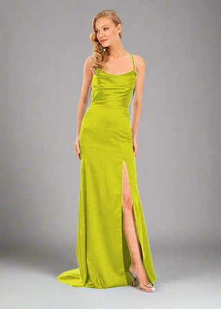 Lily cowl neck gown with slit