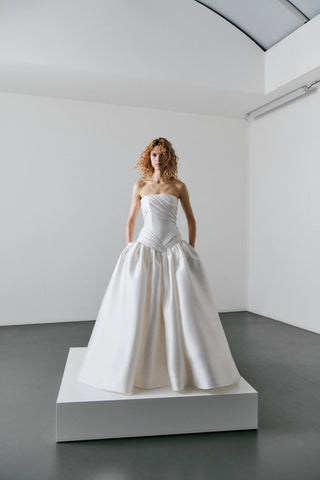 VRM518 - DRAPED BELL GOWN