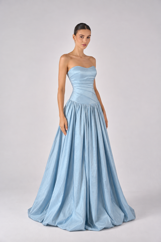 Cleo drop waist taffeta gown maxi evening dresses